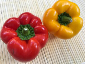 2個のパプリカ